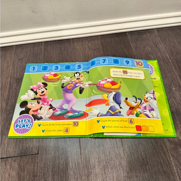 Disney Mickey & Friends 1-2-3 Ready Set Go Activity Reading Book Kids Toddlers - Picture 5 of 7
